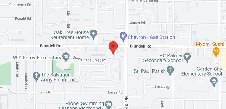 map of 7911 SUNNYMEDE CRESCENT